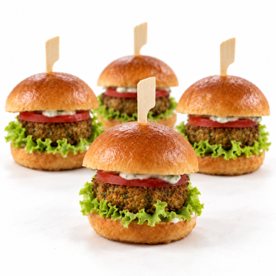 Mini burger s falafelem 1,7